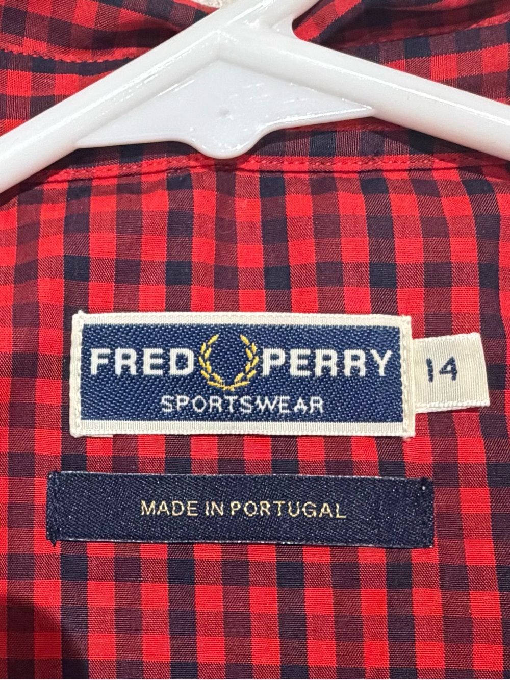 *RARE* Fred Perry Mod Ska Check Shirt Dress Made in Portugal UK 14/ US 6-8 - Picture 6 of 8